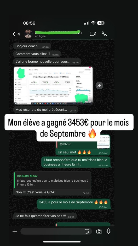Résultats Septembre 3453€
