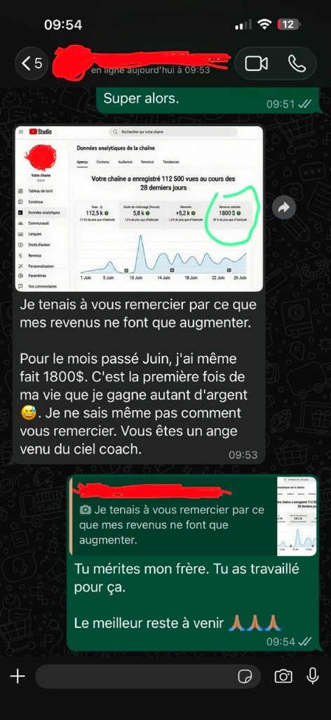 Revenus de Juin 1800$